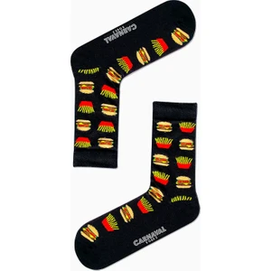 Carnaval Socks Fast Food Desenli Renkli Çorap