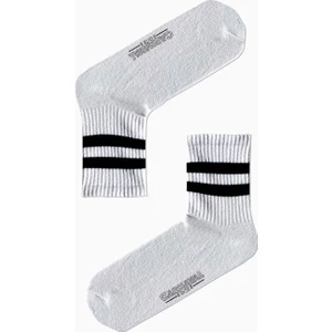 Carnaval Socks Siyah Çift Şeritli Desenli Renkli Spor Çorap