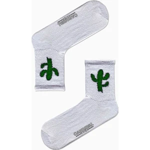Carnaval Socks Yeşil Kaktüs Desenli Renkli Spor Çorap