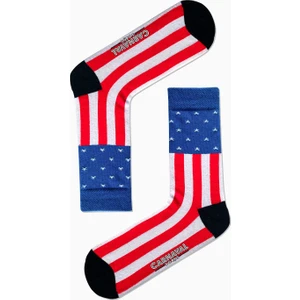 Carnaval Socks Amerika Bayrak Desenli Renkli Çorap