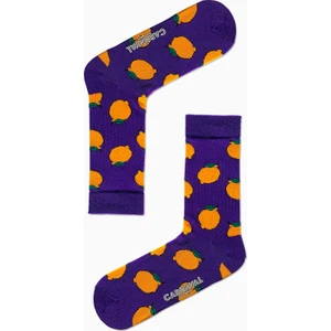 Carnaval Socks Mor Limon Desenli Renkli Çorap