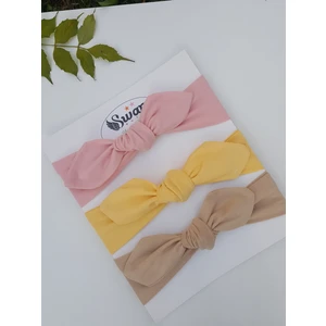 Kız Çocuk Bebek Bandana Toka Seti 3'lü