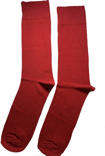 Calze Vita Düz Renk Kırmızı Erkek Çorabı