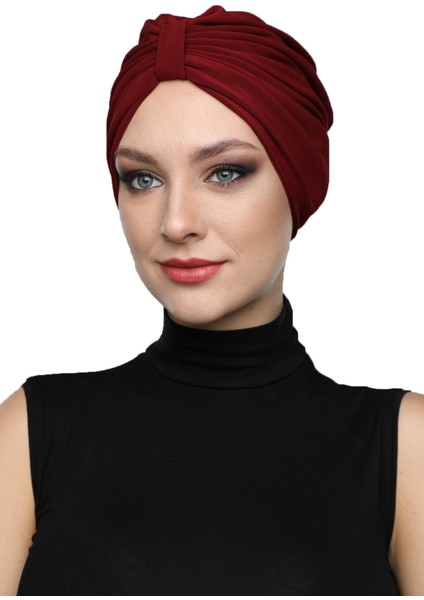 Kelebek Astarlı Hazır Türban Tesettür Havuz Bonesi