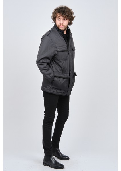 Erkek Omuz Apoletli Spor Kaban 0620835 Füme modelleri