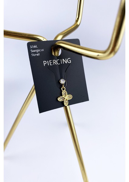 316 Çelik Taşlı Kelebek Figür Piercing TRPIERCING026 PIERX12001