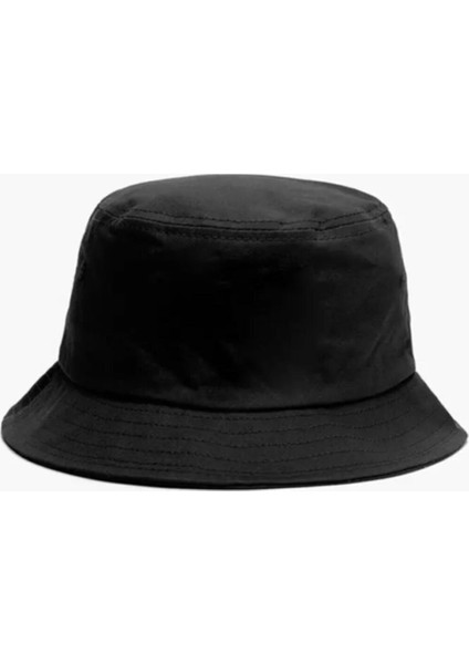 Düz Siyah Kova Şapka Balıkçı Şapka Bucket Hat