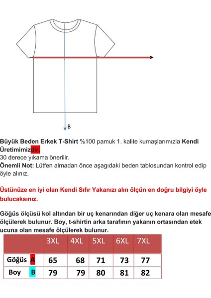 Büyük Beden Erkek Sıfır Yaka T-Shirt