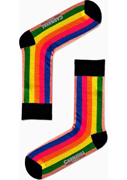 7'li Happy Socks Desenli Renkli Çorap Set