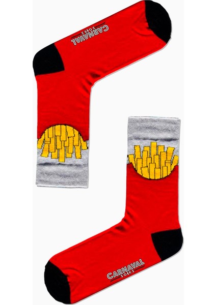 Carnaval Socks Patates Çubukları Desenli Renkli Çorap