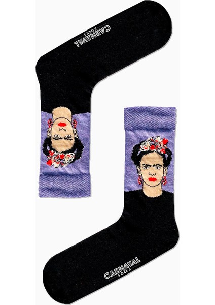 7'li Art Socks Desenli Renkli Çorap Set