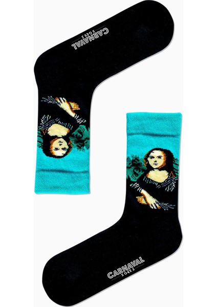 7'li Art Socks Desenli Renkli Çorap Set