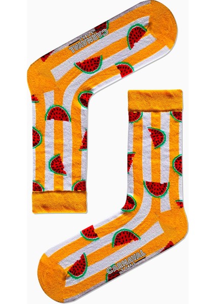 7'li Carnaval Desenli Renkli Çorap Set