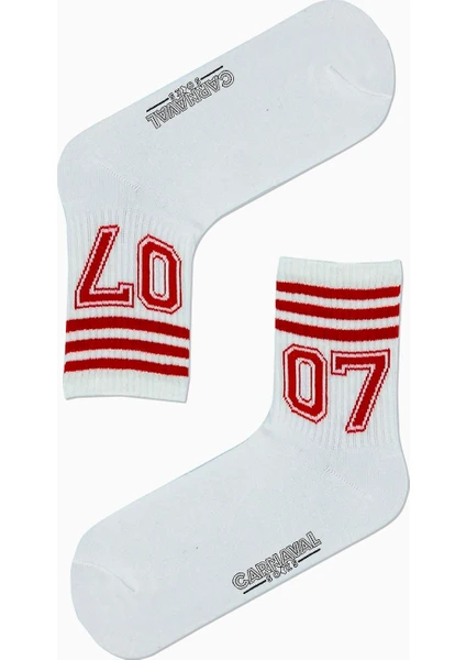 Carnaval Socks 07 Sayılı  Desenli Renkli Spor Çorap