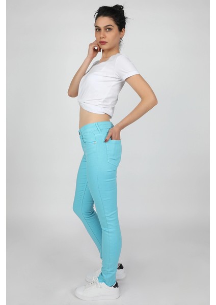 Gabardin Pantolon Turkuaz modelleri