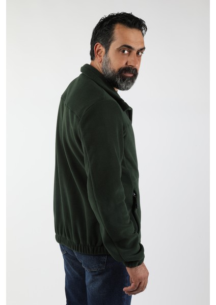 Fermuarlı Polar Yeşil
