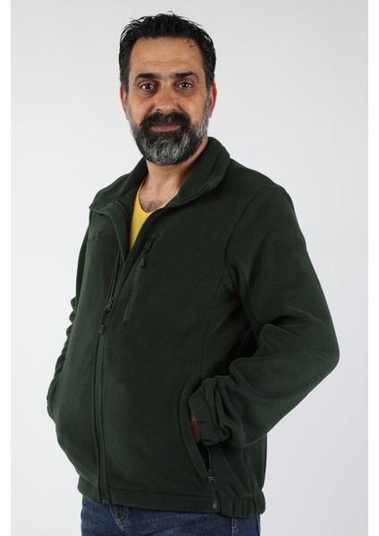 Fermuarlı Polar Yeşil