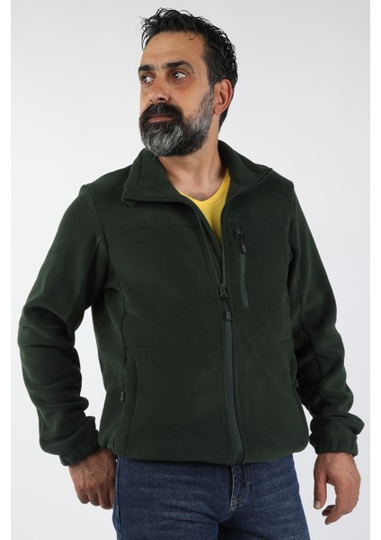 Fermuarlı Polar Yeşil