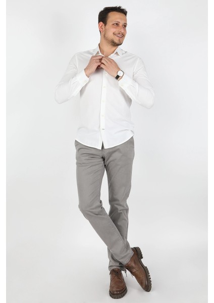 Fleto Cep Gabardin Pantolon Gri