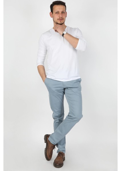 Fleto Cep Gabardin Pantolon Mavi