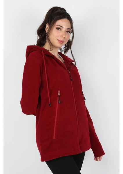 Kapüşonlu Sweatshirt Bordo