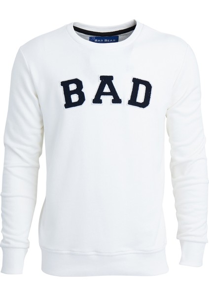 Bad Bear Beyaz Erkek Sweatshirt