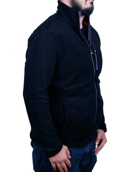 Siyah Erkek Polar Sweatshirt