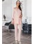 Pijama Kadın Pudra Lohusa Pijama Takımı 5015 1