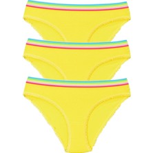 Pemilo Kadın 3'lü Paket Bikini Külot Sarı
