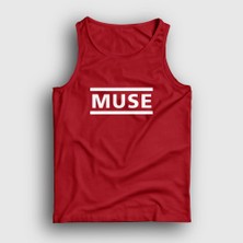 Presmono Unisex Kırmızı Logo Muse Atlet