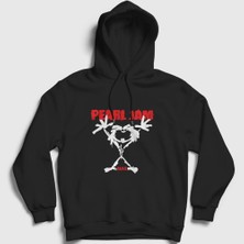 Presmono Unisex Siyah Alive Pearl Jam Kapüşonlu Sweatshirt