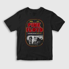 Presmono Unisex Çocuk Siyah Atom Heart Mother Pink Floyd T-Shirt