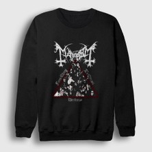 Presmono Unisex Siyah Darkness Mayhem Sweatshirt