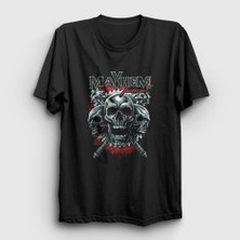 Presmono Unisex Siyah Festival Mayhem T-Shirt