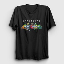 Presmono Unisex Siyah Impostors Among Us T-Shirt