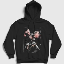 Presmono Unisex Siyah James Hetfield Metallica Kapüşonlu Sweatshirt