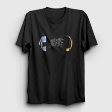 Presmono Unisex Siyah Memories Daft Punk T-Shirt