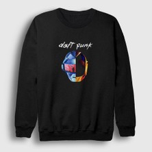 Presmono Unisex Siyah Random Daft Punk Sweatshirt