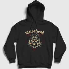 Presmono Unisex Siyah Skull Lemmy Motörhead Kapüşonlu Sweatshirt