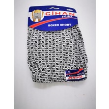 Cihan 5'li Desenli Pamuklu Klasik Rahat Kesim Erkek Boxer