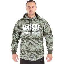 Big Sam Erkek Kapşonlu Sweatshirt Kışlık Oversize Kamuflaj 4721