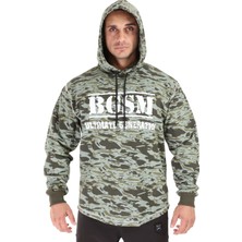 Big Sam Erkek Kapşonlu Sweatshirt Kışlık Oversize Kamuflaj 4721
