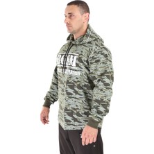 Big Sam Erkek Kapşonlu Sweatshirt Kışlık Oversize Kamuflaj 4721