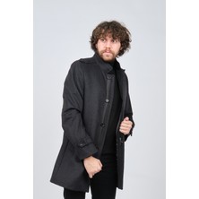 Lucas Erkek Apoletli Spor Yün Kaban 2651662 Füme