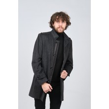 Lucas Erkek Apoletli Spor Yün Kaban 2652662 Füme