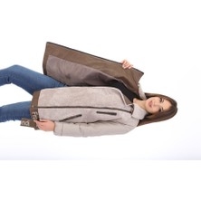 Franko Armondi Kadın Deri Kışlık Spor Luxury Kaban Bej BK-1580 - 19997 Fa3