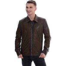 Franko Armondi Erkek Deri Klasik Mont Haki K-1376-19664 Fa1