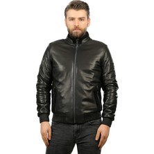 Franko Armondi Erkek Deri Spor Luxury Mont Kışlık Beli Lastikli Içlik Siyah YK-1381-19491 Fa1