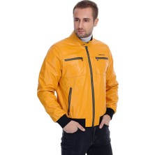 Franko Armondi Erkek Deri Spor Mont Beli Lastikli Sarı K-1293-19434 Fa1
