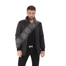 Franko Armondi Erkek Deri ve Su Geçirmez Kumaş Kışlık Spor Mont Fa3  K-1599 - 20052 Siyah Fa3